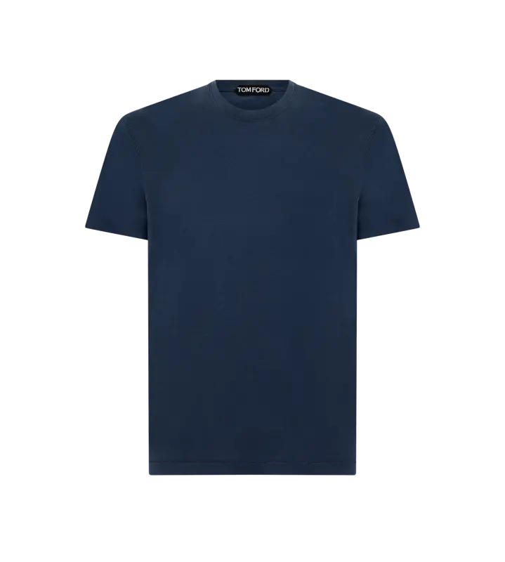 LYOCELL COTTON CREW T-SHIRT DARK BLUE online